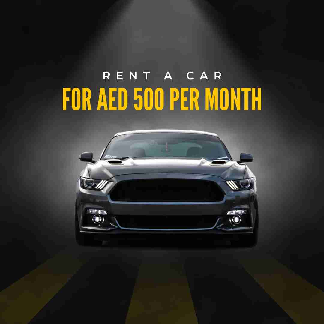 rent a car for AED 500 per month